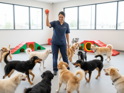 Guardería de día para mascotas – Socialización y juegos supervisados